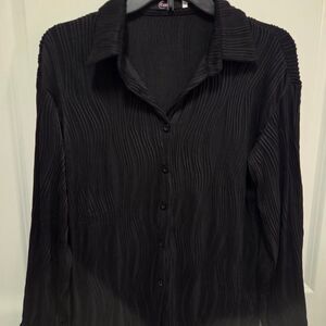 Women's Black Button-up Blouse